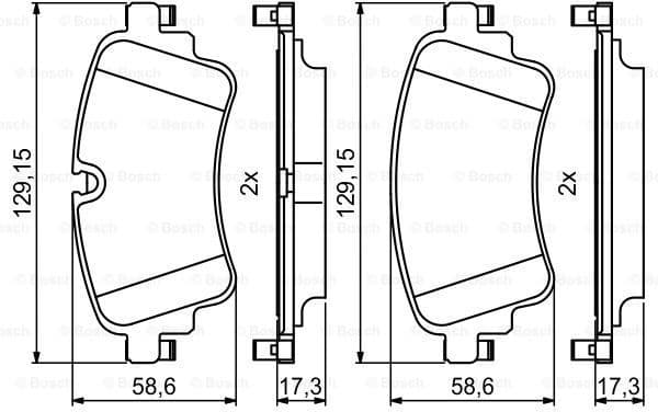 Brake Pad Set, disc brake 0986494833