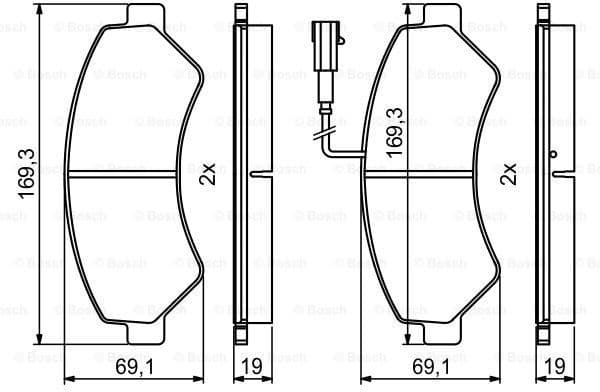 Brake Pad Set, disc brake 0986494799