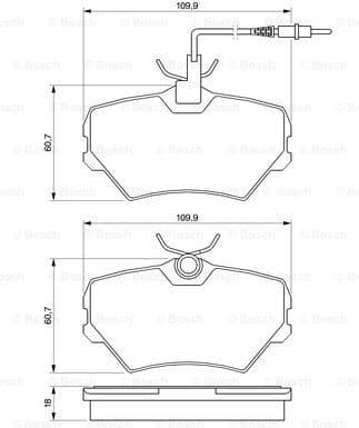 Brake Pad Set, disc brake 0986424217