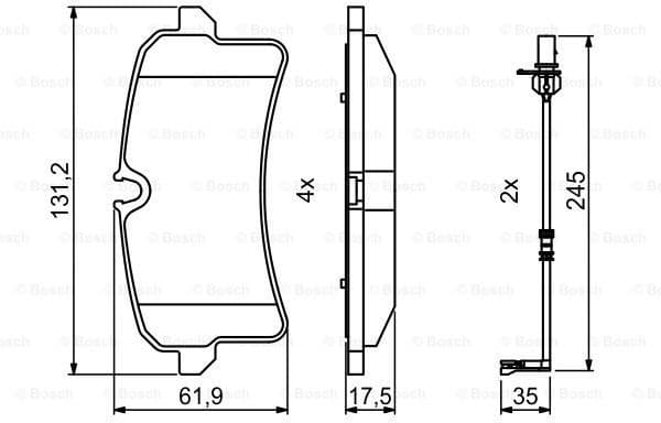 Brake Pad Set, disc brake 0986494842 - image 2