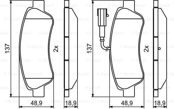 Brake Pad Set, disc brake 0986494994