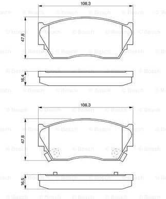 Brake Pad Set, disc brake 0986460997