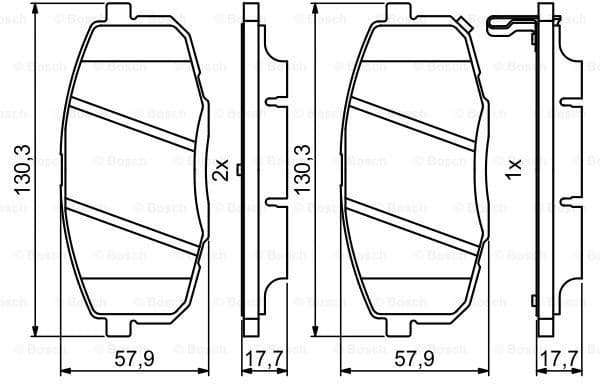 Brake Pad Set, disc brake 0986494995