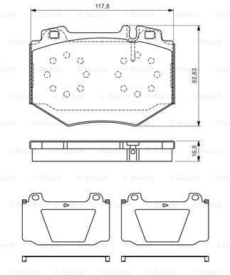 Brake Pad Set, disc brake 0986494352