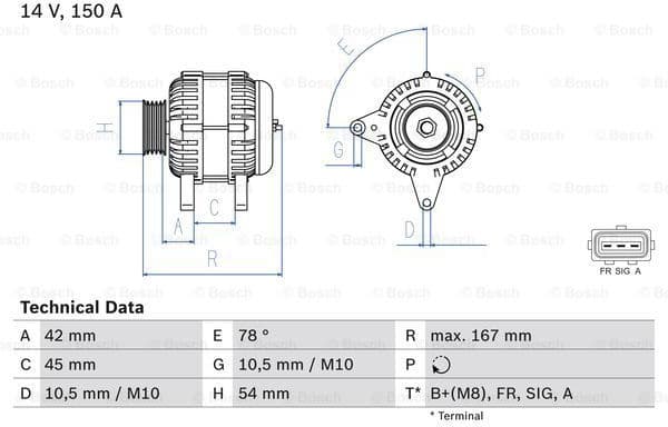 Alternator 0986049071