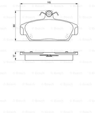 Brake Pad Set, disc brake 0986424092
