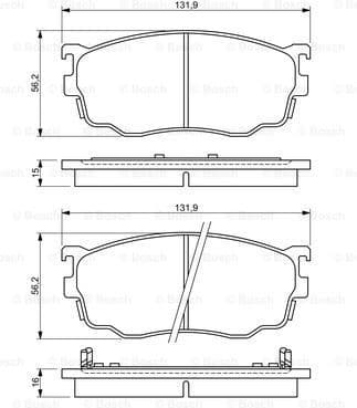 Brake Pad Set, disc brake 0986494258