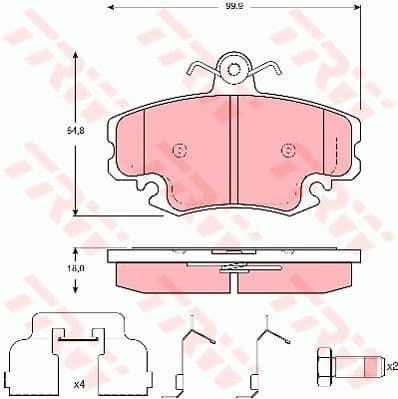 Brake Pad Set, disc brake GDB1635