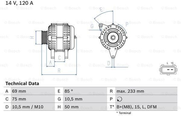 Alternator 0986041810