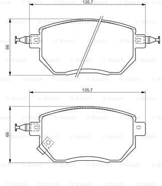 Brake Pad Set, disc brake 0986494366