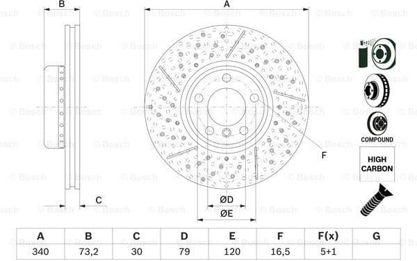 Brake Disc 0986479E12 - image 5