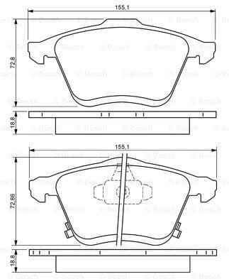 Brake Pad Set, disc brake 0986494149