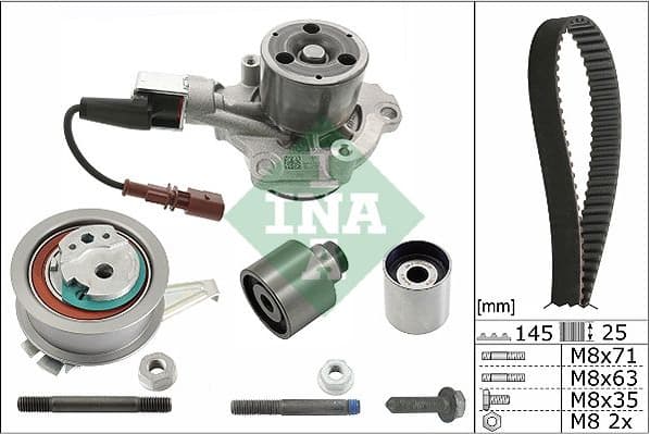Timing belt kit with water pump 530065030