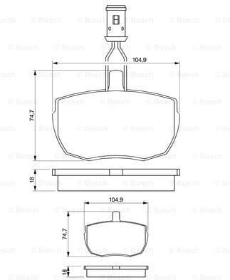 Brake Pad Set, disc brake 0986424044 - image 7