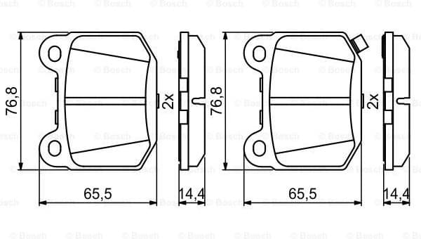 Brake Pad Set, disc brake 0986494865 - image 7