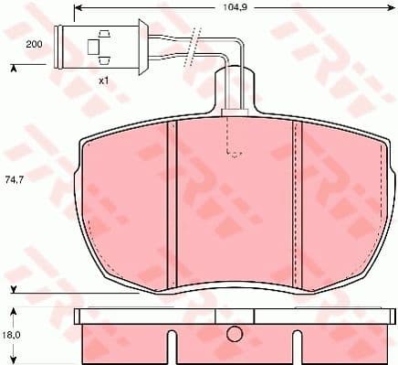 Brake Pad Set, disc brake GDB789