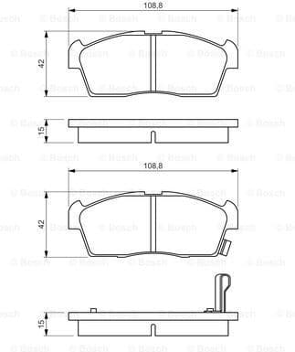 Brake Pad Set, disc brake 0986494700 - image 7