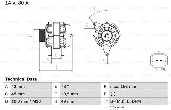 Alternator 0986049560