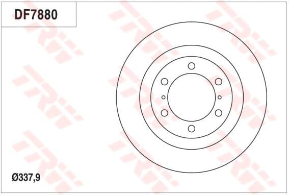 Brake Disc TRW SINGLE DF7880S