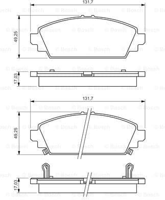 Brake Pad Set, disc brake 0986494414