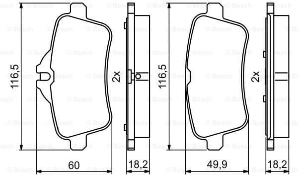 Brake Pad Set, disc brake 0986494783 - image 4