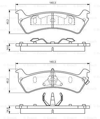 Brake Pad Set, disc brake 0986424655