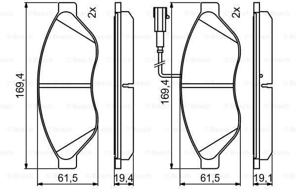 Brake Pad Set, disc brake 0986494798 - image 7