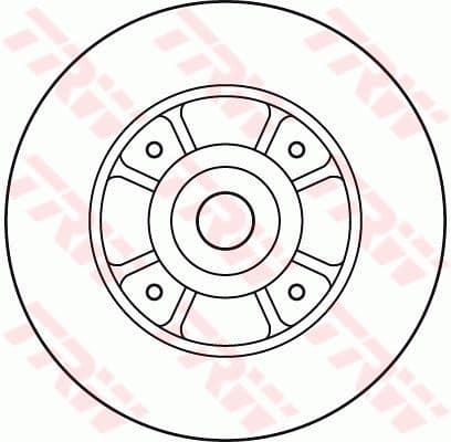 Brake Disc TRW SINGLE DF2706BS - image 2
