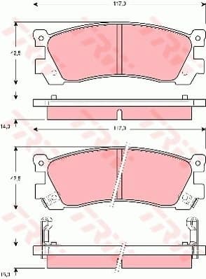Brake Pad Set, disc brake GDB3264