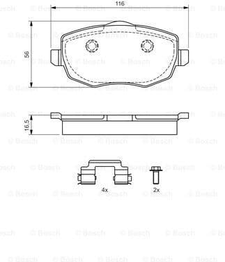 Brake Pad Set, disc brake 0986424793 - image 7