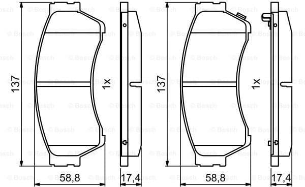 Brake Pad Set, disc brake 0986494860 - image 7