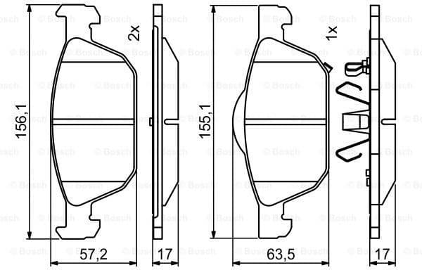 Brake Pad Set, disc brake 0986494785