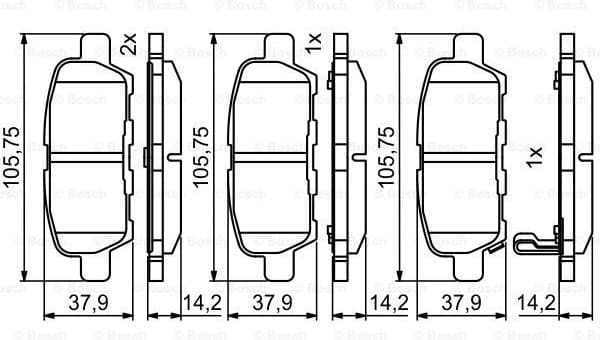 Brake Pad Set, disc brake 0986494861 - image 7
