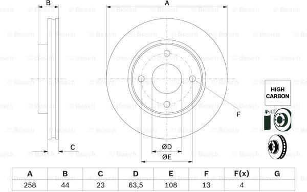 Brake Disc 0986479E80