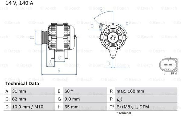 Alternator 0986044470