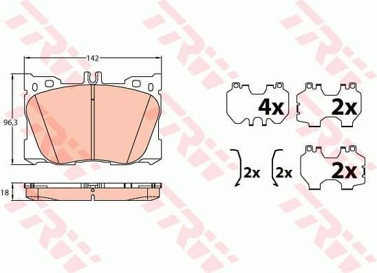 Brake pads front, Top Quality GDB2150
