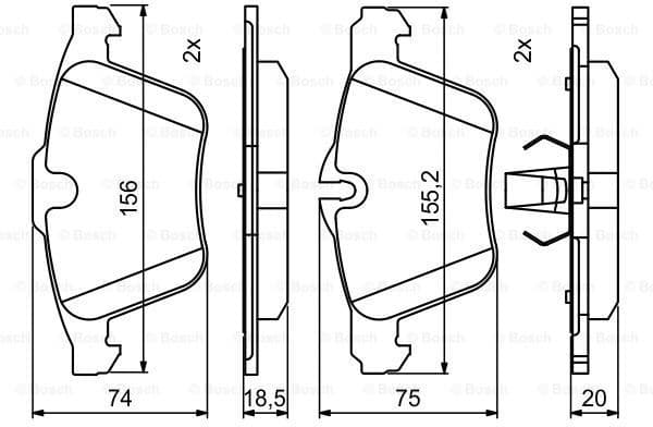 Brake Pad Set, disc brake 0986494808 - image 7