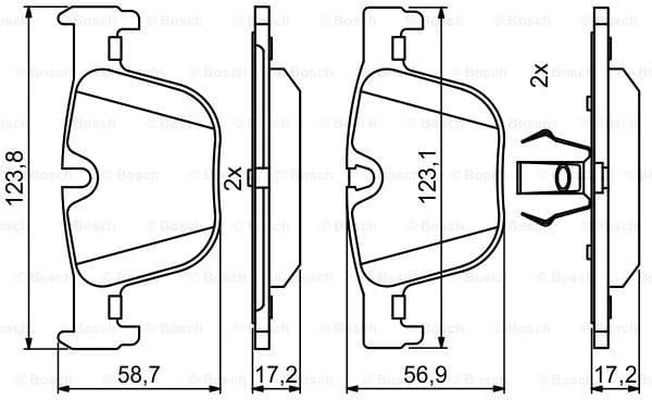 Brake Pad Set, disc brake 0986494786 - image 7