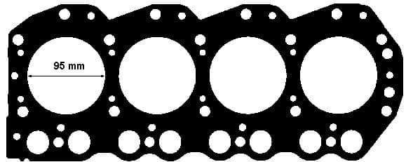 Gasket cylinder head 104.351