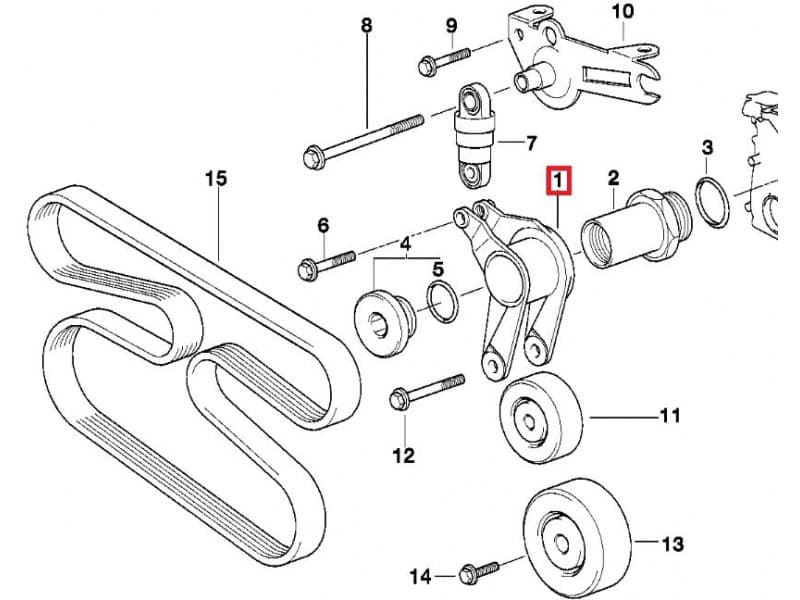 Tensioner lever 11287786259 - image 2