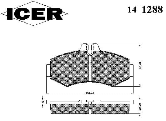 Brake pads front 141288
