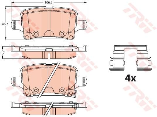 Brake Pad Set, disc brake GDB2180