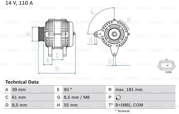 Alternator 0986080800