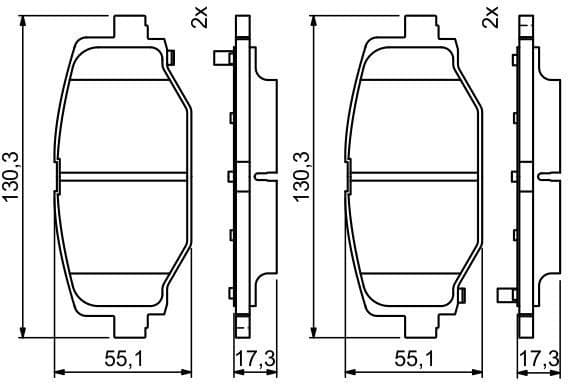 Brake Pad Set, disc brake 0986494767 - image 7