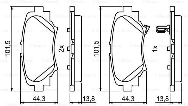 Brake Pad Set, disc brake 0986494803 - image 7