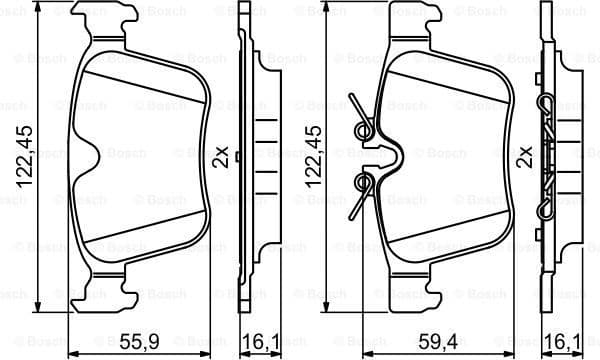 Brake Pad Set, disc brake 0986494819 - image 7