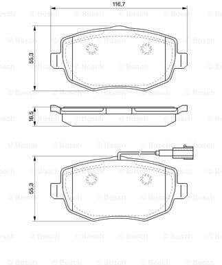 Brake Pad Set, disc brake 0986494075 - image 7