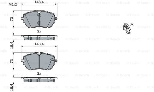 Brake Pad Set, disc brake 0986494946