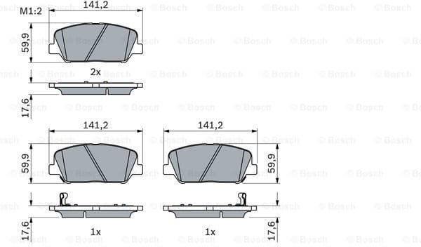 Brake Pad Set, disc brake 0986494979
