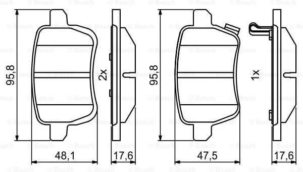 Brake Pad Set, disc brake 0986494802 - image 7